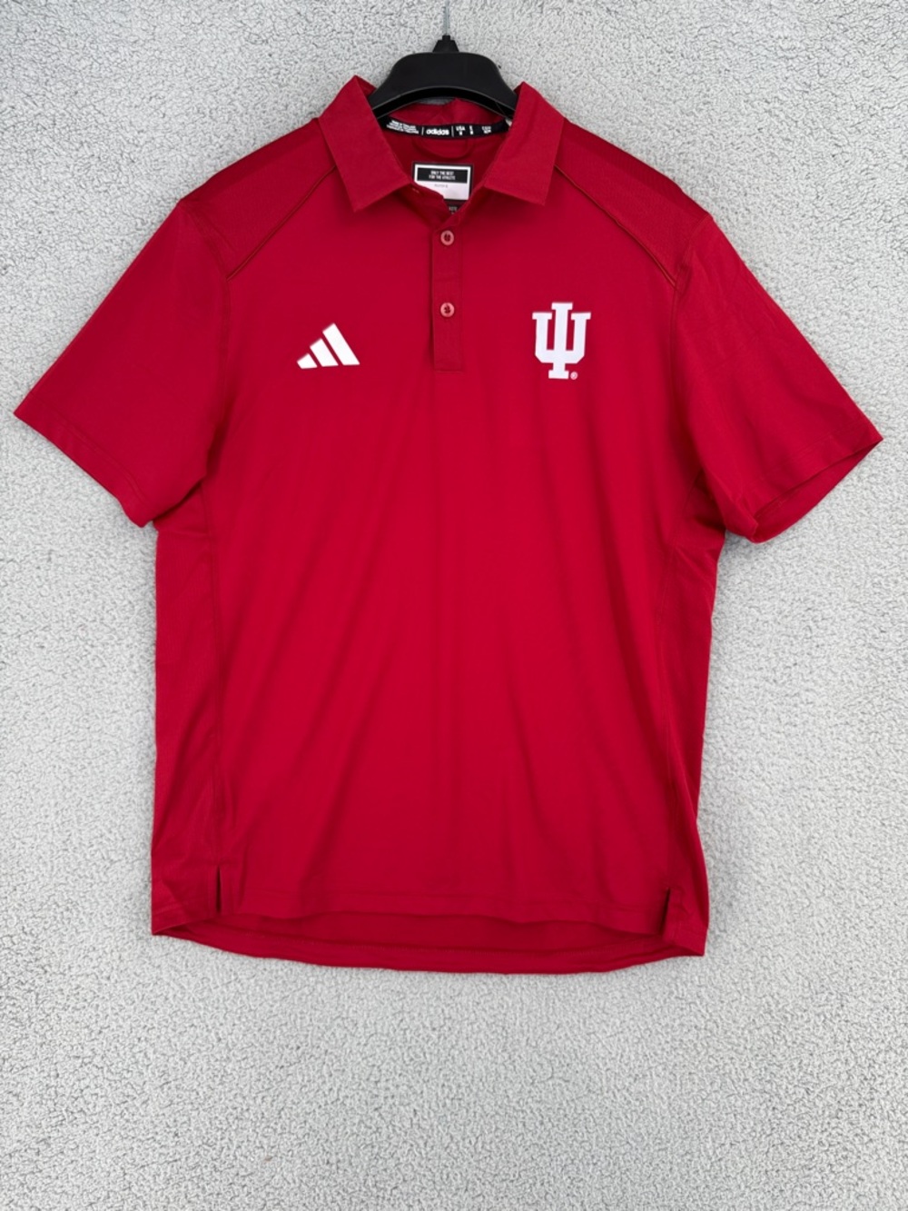 University of Indiana adidas aeroready Men's medium short sleeve Red Polo shirt